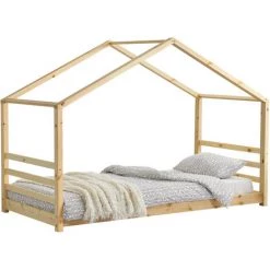 NOVA Lit Pour Les Enfants En Forme De Petite Structure En Bois Diverses Mesures Taille : 90x200 Cm