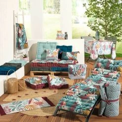 DOUCEUR D'INTÉRIEUR Matelas De Sol + Pompons 60x120 Cm Coton Imprimé Havana Menthe - Vert 7 DOUCEUR D'INTÉRIEUR Matelas De Sol + Pompons 60x120 Cm Coton Imprimé Havana Menthe - Vert -Lit enfant Soldes Boutique 58622310 4