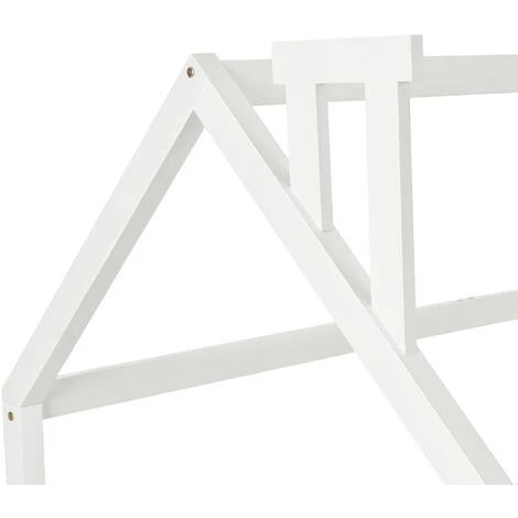 Lit Cabane Enfant 90 X 200 Cm Cadre De Lit En Pin Massif Avec Sommier à Lattes Et Toit Blanc Fortuna Lai 4 Lit Cabane Enfant 90 X 200 Cm Cadre De Lit En Pin Massif Avec Sommier à Lattes Et Toit Blanc Fortuna Lai – Image 4