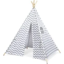 DREMADE DREAMADE Tente Tipi Pour Enfant En Coton Avec Tapis De Sol & Fenêtres, Tente Pour Enfant Avec Sac De Transport, Design Pliable & Cadre En Pin, Pour Maison, Jardin, Camping -Lit enfant Soldes Boutique 58846090 4