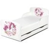 LEOMARK Moderne Lit D'Enfant Toddler En Bois Avec Un Matelas Et Un Tiroir Motif Lovely Licorne