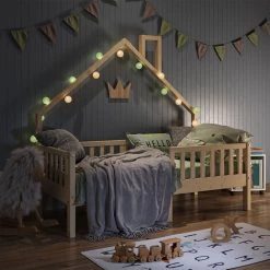 Lit Cabane „Noemi" 80x160cm Nature VitaliSpa -Lit enfant Soldes Boutique 59119838 4