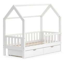 Lit Cabane „Wiki“ 80x160cm Avec 2 Tiroirs VitaliSpa