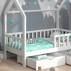Lit Cabane „Wiki“ 80x160cm Avec 2 Tiroirs VitaliSpa -Lit enfant Soldes Boutique 59119946 5