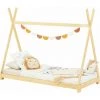 IDIMEX Lit Tipi ELIN Lit Enfant Simple En Bois, 90 X 200 Cm, En Pin Massif à La Finition Naturelle - Naturel