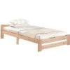 JOORRT Lit Pour Enfant 90 X 200 Cm - En Bois Massif - Avec Tête De Lit Et Sommier à Lattes