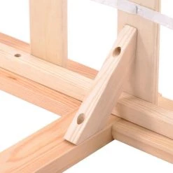 JOORRT Lit Pour Enfant 90 X 200 Cm - En Bois Massif - Avec Tête De Lit Et Sommier à Lattes -Lit enfant Soldes Boutique 59603501 3