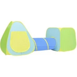 JN.SONGS Tente Tunnel Pour Enfant Avec 100 Balles Multicolore Maison De Jeu Intérieur Et Extérieu Pour Bébé Filles Garçons