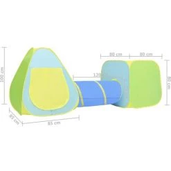 JN.SONGS Tente Tunnel Pour Enfant Avec 100 Balles Multicolore Maison De Jeu Intérieur Et Extérieu Pour Bébé Filles Garçons -Lit enfant Soldes Boutique 59664455 5