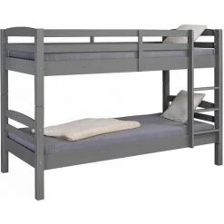Paris Prix - Lit Superposé En Bois "marius" 90x200cm Gris -Lit enfant Soldes Boutique 59801211 3