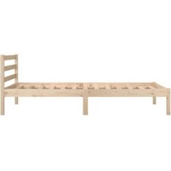 INLIFE Cadre De Lit Bois De Pin Massif 90x190 Cm Simple -Lit enfant Soldes Boutique 59848504 5