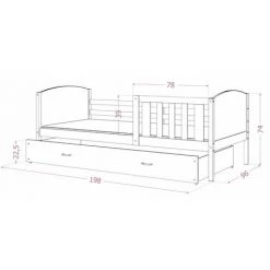 KIDS LITERIE Lit Enfant Tomy 90x190 Blanc - Gris Livré Avec Sommiers, Tiroir Et Matelas En Mousse De 7cm - Blanc - Gris 6 KIDS LITERIE Lit Enfant Tomy 90x190 Blanc - Gris Livré Avec Sommiers, Tiroir Et Matelas En Mousse De 7cm - Blanc - Gris -Lit enfant Soldes Boutique 60051756 3