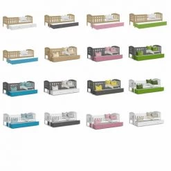KIDS LITERIE Lit Gigogne Teo 90x190 Gris - Vert Livré Avec Sommiers, Tiroir Et Matelas En Mousse De 7cm - Gris - Vert 7 KIDS LITERIE Lit Gigogne Teo 90x190 Gris - Vert Livré Avec Sommiers, Tiroir Et Matelas En Mousse De 7cm - Gris - Vert -Lit enfant Soldes Boutique 60051774 4