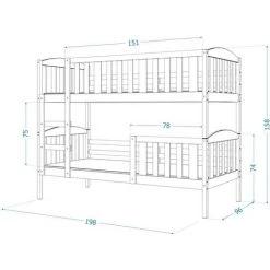 KIDS LITERIE Lit Superposé Leo 90x190 Blanc - Blanc Livré Avec Sommiers - Blanc - Blanc -Lit enfant Soldes Boutique 60051855 4