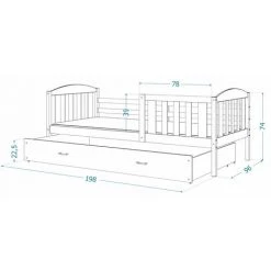 KIDS LITERIE Lit Enfant Cleo 90x190 ( Sans Matelas ) Blanc - Blanc Livré Avec Le Sommiers Et Tiroir. - Blanc - Blanc -Lit enfant Soldes Boutique 60051931 3