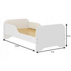 KIDS LITERIE Lit Enfant Mike 70 X 140 Avec Tiroir Mini Zoo Livré Avec Le Sommiers Et Tiroir. - Mini Zoo -Lit enfant Soldes Boutique 60051993 3