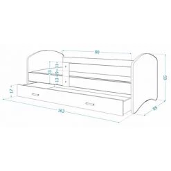 KIDS LITERIE Lit Enfant Happy 80x160 Blanc Livré Avec Sommiers, Tiroir Et Matelas En Mousse De 7cm - Blanc 5 KIDS LITERIE Lit Enfant Happy 80x160 Blanc Livré Avec Sommiers, Tiroir Et Matelas En Mousse De 7cm - Blanc -Lit enfant Soldes Boutique 60051994 3