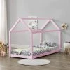 Lit Enfant Design Maison Netstal 200 X 90 Cm Rose [en.casa]