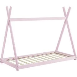 Lit De Tipi Pour Enfant Onejda Rose 200 X 90 Cm [en.casa] -Lit enfant Soldes Boutique 60496029 4