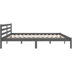 INLIFE Lit De Jour Bois Massif De Pin 200x200 Cm Gris -Lit enfant Soldes Boutique 60599773 5