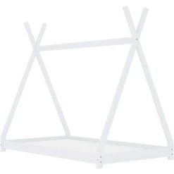 NOVA Lit Pour Les Enfants Blancs Dans Des Rideaux En Bois Solides Divers Dimensions Des Modèles : Blanc 90x200 -Lit enfant Soldes Boutique 60805826 3