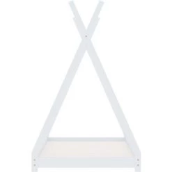 NOVA Lit Pour Les Enfants Blancs Dans Des Rideaux En Bois Solides Divers Dimensions Des Modèles : Blanc 90x200 -Lit enfant Soldes Boutique 60805826 5