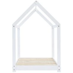 NOVA Lit Pour Enfants Blanc En Pin Massif En Bois à Lattes En Bois Taille : 70x140 Cm -Lit enfant Soldes Boutique 60806913 4