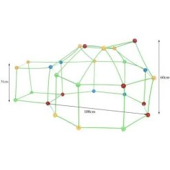 BENOBBY KIDS Kids Fort Building Kits,DIY Puzzle,Maison Jouet,Construisez Votre Cabane,Bricolage Construction Châteaux Tunnels Jouer Tente Intérieur Et Extérieur Cadeau Pour Garçons Fille Âge 5 6 7 8 9