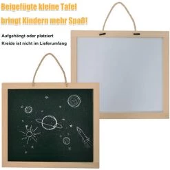 GROSMONDE 90 X 200 Cm Kinderbett Hausbett, Holzbett Für Kinderzimmer, Inkl. Tafel|Lattenrosten|Rausfallschutz, Aus Kiefernholz, Wei&szlig (ohne Matratze) -Lit enfant Soldes Boutique 61644969 5