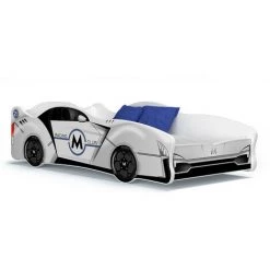 KIDS LITERIE Lit Enfant Voiture 80x160 19 M Club Thème Livré Avec Sommiers Et Matelas En Mousse De 7cm - Thème