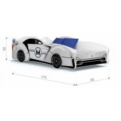 KIDS LITERIE Lit Enfant Voiture 80x160 19 M Club Thème Livré Avec Sommiers Et Matelas En Mousse De 7cm - Thème -Lit enfant Soldes Boutique 61848129 3