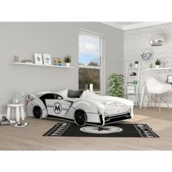 KIDS LITERIE Lit Enfant Voiture 80x160 19 M Club Thème Livré Avec Sommiers Et Matelas En Mousse De 7cm - Thème -Lit enfant Soldes Boutique 61848129 4