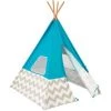 KIDKRAFT Tipi Enfant En Toile Et Bambou Turquoise Multicolore - Turquoise