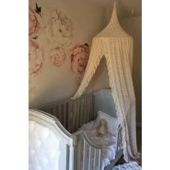 Space Élégant Auvent De Lit Pour Enfants - Pompons En Dentelle Princesse Filles Fée Tente De Rêve, Chambre D'enfant Décoration Chambre Bébé Rideau Suspendu Moustiquaire, Violet LangRay -Lit enfant Soldes Boutique 63586087 4