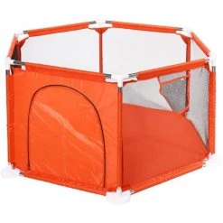 FANTABLAU Coxolo 70 * 66cm Orange Baby Playpen 6 Panel Safety Gate