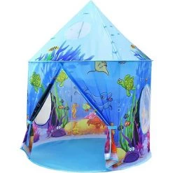 TINOR Les Enfants Jouent Tentes Tente Pour Enfants Château Bleu Océan, Tipi Pour Enfants, Maison De Tente De Jeu, Maison De Tente Pour Bébé, Tente De Jardin Pour Maison De Jeu Pour Bébé