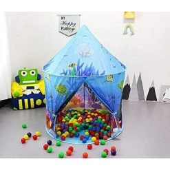 TINOR Les Enfants Jouent Tentes Tente Pour Enfants Château Bleu Océan, Tipi Pour Enfants, Maison De Tente De Jeu, Maison De Tente Pour Bébé, Tente De Jardin Pour Maison De Jeu Pour Bébé -Lit enfant Soldes Boutique 64032180 4