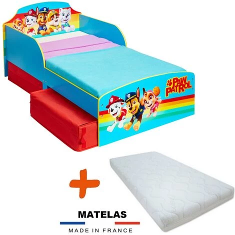 BEBEGAVROCHE Pack Lit Matelas Pat'patrouille Arc En Ciel = Lit + Sommier + Lattes + Matelas - 70x140 Cm - Multicolor 1 BEBEGAVROCHE Pack Lit Matelas Pat'patrouille Arc En Ciel = Lit + Sommier + Lattes + Matelas - 70x140 Cm - Multicolor