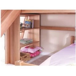 BEFARA LIT SUPERPOSÉ AVEC TOBOGGAN ALEXANDRA - Blanc Laqué,Naturelle -Lit enfant Soldes Boutique 64316680 4