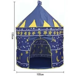 BF Bleu Enfants Pop Up Tente Enfants Château Tente Portable Pop Up Tente De Jeu Avec Sac De Transport Filles Garçons Intérieur Extérieur -Lit enfant Soldes Boutique 64356367 5