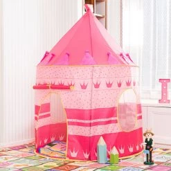 BF Tente Rose Pour Enfants Tente De Château Pour Enfants Tente De Jeu Portable Pop Up Avec Sac De Transport Filles Garçons Intérieur Extérieur -Lit enfant Soldes Boutique 64356534 3