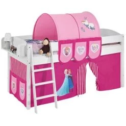 BEFARA LIT MI-HAUT EVOLUTIF AVEC TOBOGGAN VENUS - Reine Des Neiges -Lit enfant Soldes Boutique 64379969 3