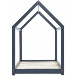 PESCE Cadre De Lit D'enfant Gris Bois De Pin Massif 90 X 200 Cm -Lit enfant Soldes Boutique 64872191 4