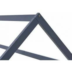 PESCE Cadre De Lit D'enfant Gris Bois De Pin Massif 90 X 200 Cm -Lit enfant Soldes Boutique 64872191 5