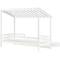 FIMEI Lit Cabane Lit Gigogne Lit D'adolescent Lit Avec Rangement Lit De Jour Lit Fonctionnel Lit 90x200 Lit Superposé Blanc 7 FIMEI Lit Cabane Lit Gigogne Lit D'adolescent Lit Avec Rangement Lit De Jour Lit Fonctionnel Lit 90x200 Lit Superposé Blanc -Lit enfant Soldes Boutique 65628104 3