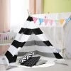 Hengda Tipi Tente Pour Enfants Tente De Jeu Indienne Avec Sac De Rangement 120x120CM - Noir