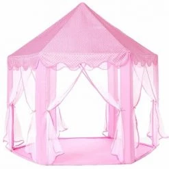 LUCKY-88 Tente De Jeu Pour Enfants Avec Guirlande D'étoiles, Château Rose Pour Enfants, Château De Tente Intérieur Et Extérieur, Cadeau D'anniversaire Pour Filles -Lit enfant Soldes Boutique 65806582 4