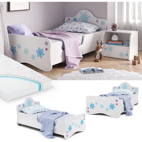 Lit D'enfant „flocon De Neige" 160x80cm Blanc VitaliSpa 2 Lit D'enfant „flocon De Neige" 160x80cm Blanc VitaliSpa – Image 2