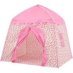 TANCYCO Tente De Jeu Pour Enfants Château De Princesse Tente De Jeu En Tissu Oxford Grande Maison De Fée Avec Sac De Transport Pour Garçons Et Filles Intérieur Extérieur (rose B)