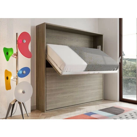 LES TENDANCES Lit Escamotable Superposé 90x190 Cm Sophia - Matelas Sans Matelas - Façade Chromé - Structure Anthracite 3 LES TENDANCES Lit Escamotable Superposé 90x190 Cm Sophia - Matelas Sans Matelas - Façade Chromé - Structure Anthracite – Image 3